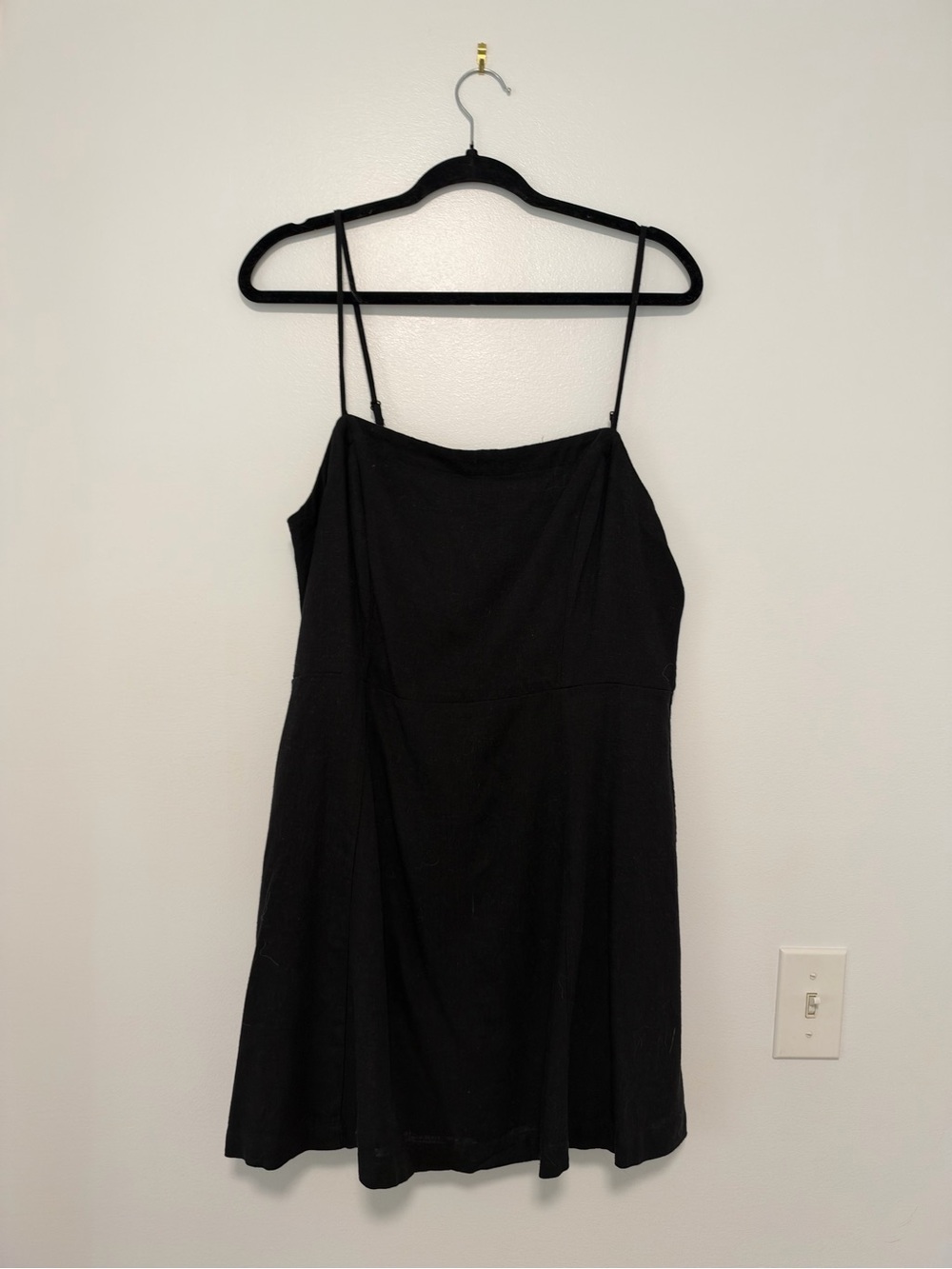 American Eagle Outfitters Black Spaghetti-Strap Slip Dress